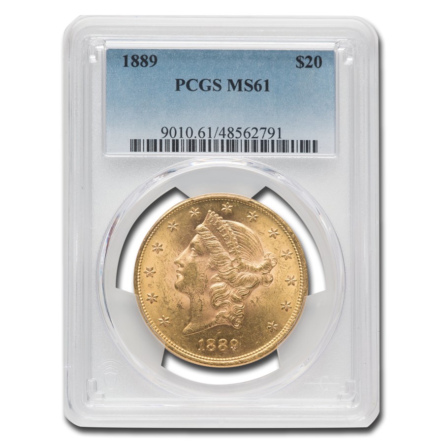 Buy 1889 $20 Liberty Gold Double Eagle MS-61 PCGS | APMEX