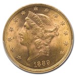 1889 $20 Liberty Gold Double Eagle MS-63 PCGS