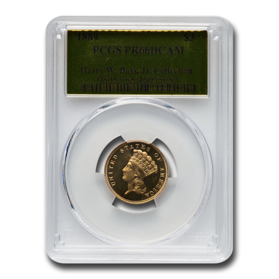 1889 $3 Gold Princess PR-66 DCAM PCGS