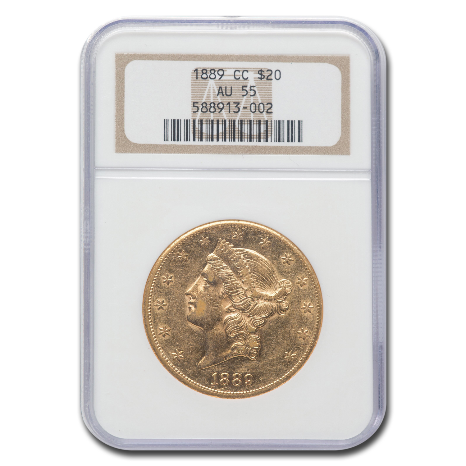 Buy 1889-CC $20 Liberty Gold Double Eagle AU-55 NGC | APMEX