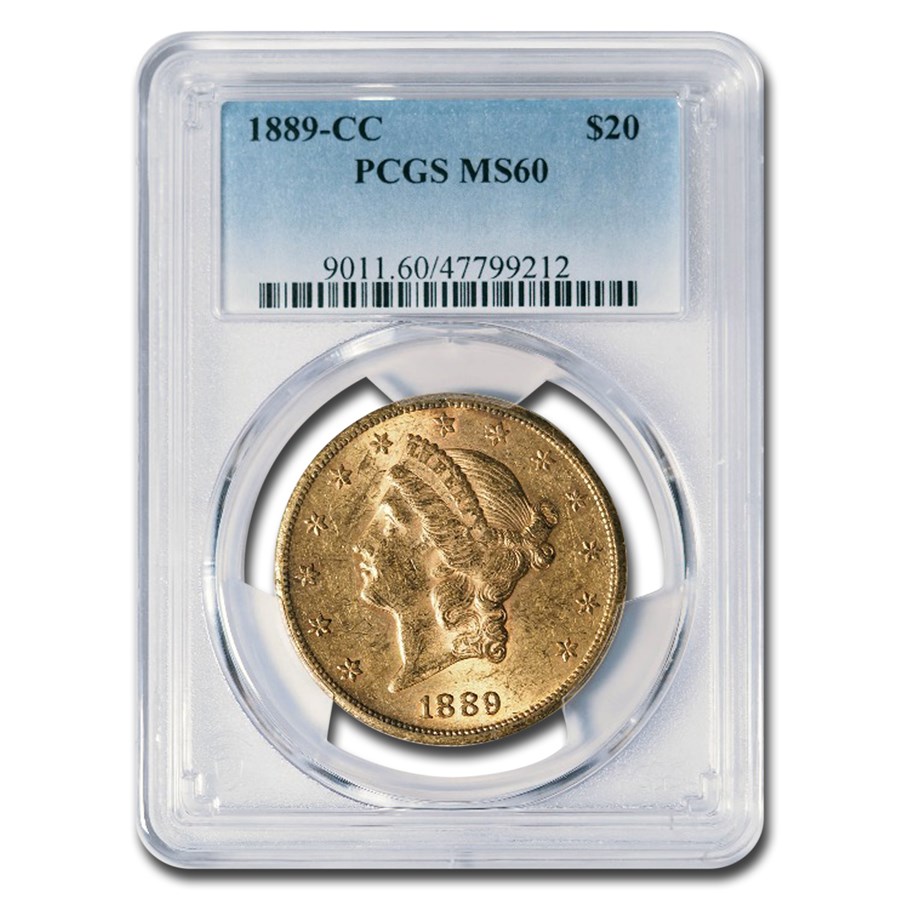 1889-CC $20 Liberty Gold Double Eagle MS-60 PCGS