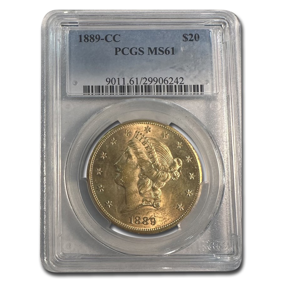 1889-CC $20 Liberty Gold Double Eagle MS-61 PCGS