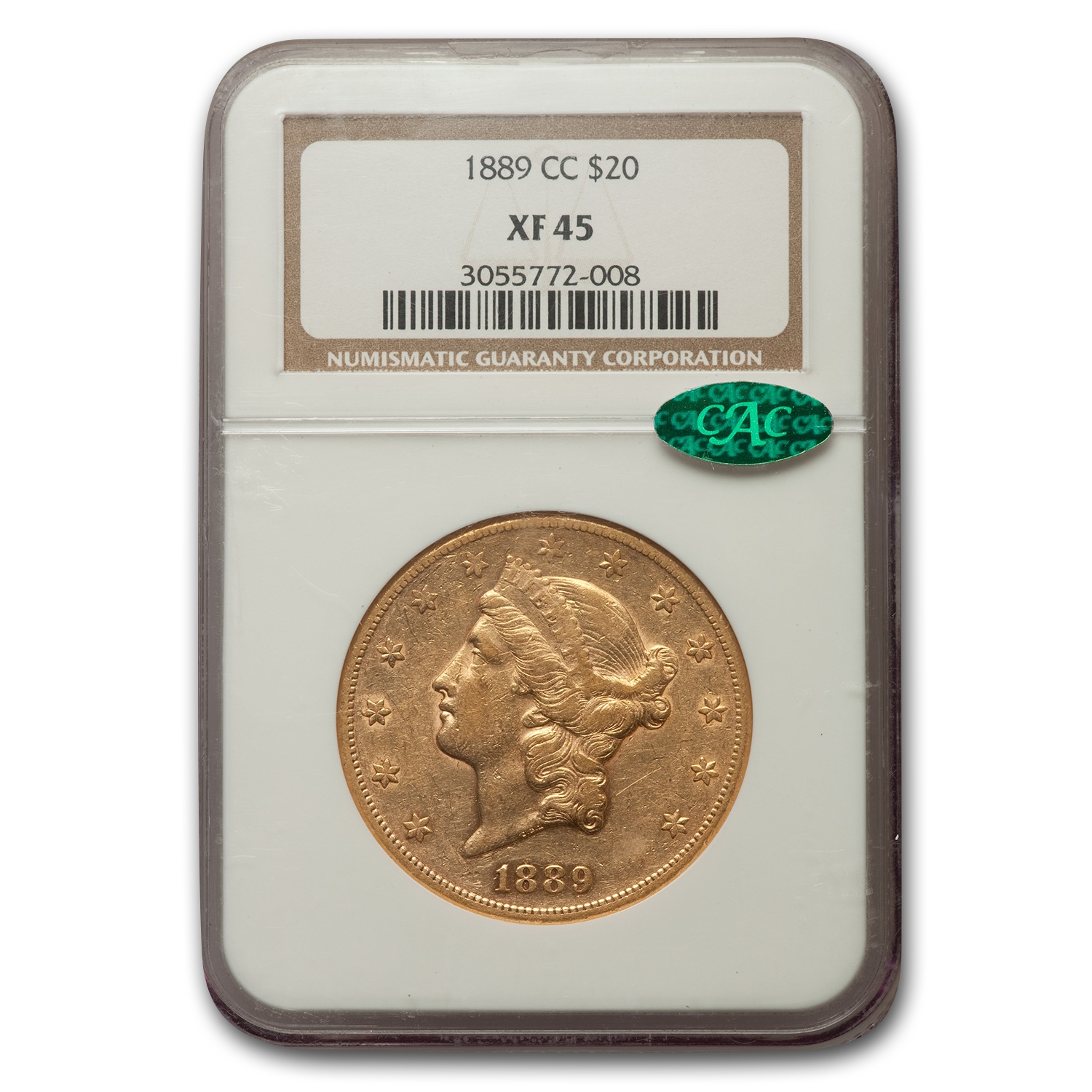 Buy 1889-CC $20 Liberty Gold Double Eagle XF-45 NGC CAC | APMEX