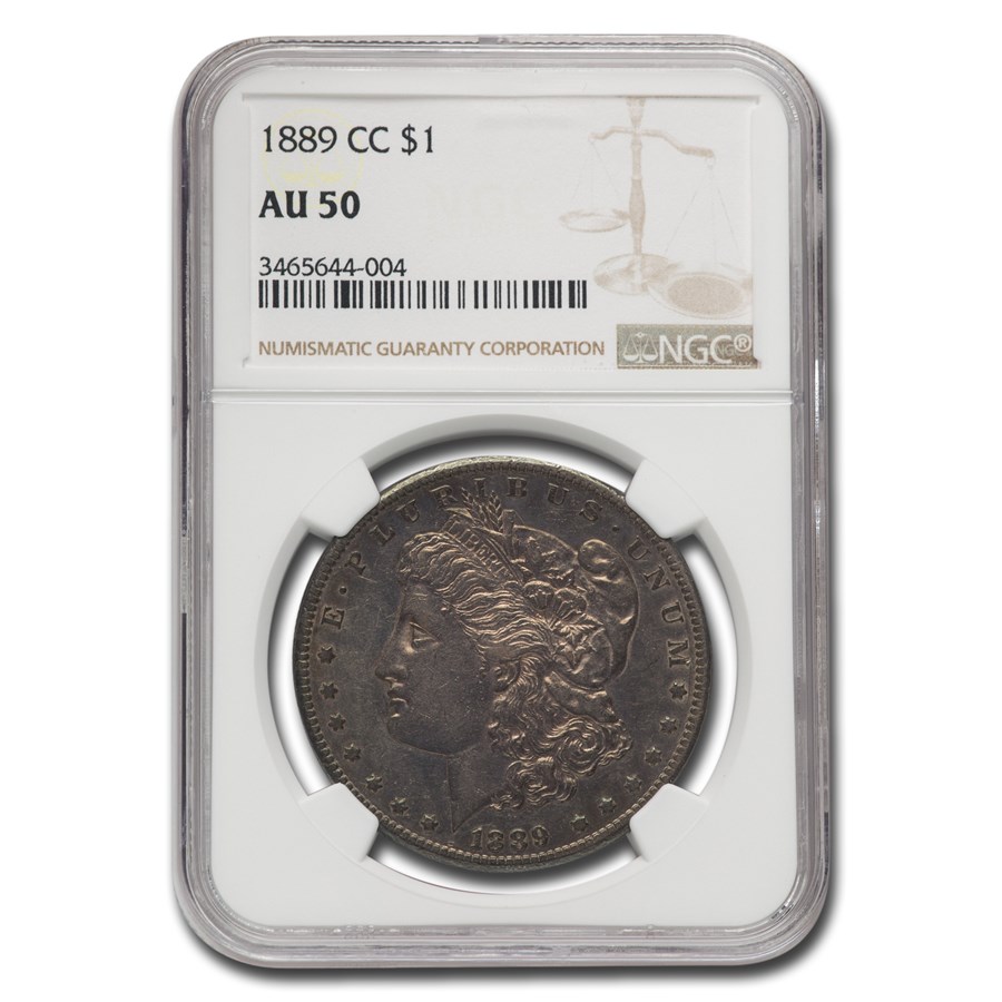 1889-CC Morgan Dollar AU-50 NGC