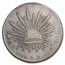 1889-Go RR Mexico Silver 8 Reales Cap & Rays AU