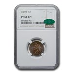 1889 Indian Head Cent PF-66 NGC CAC (Brown)