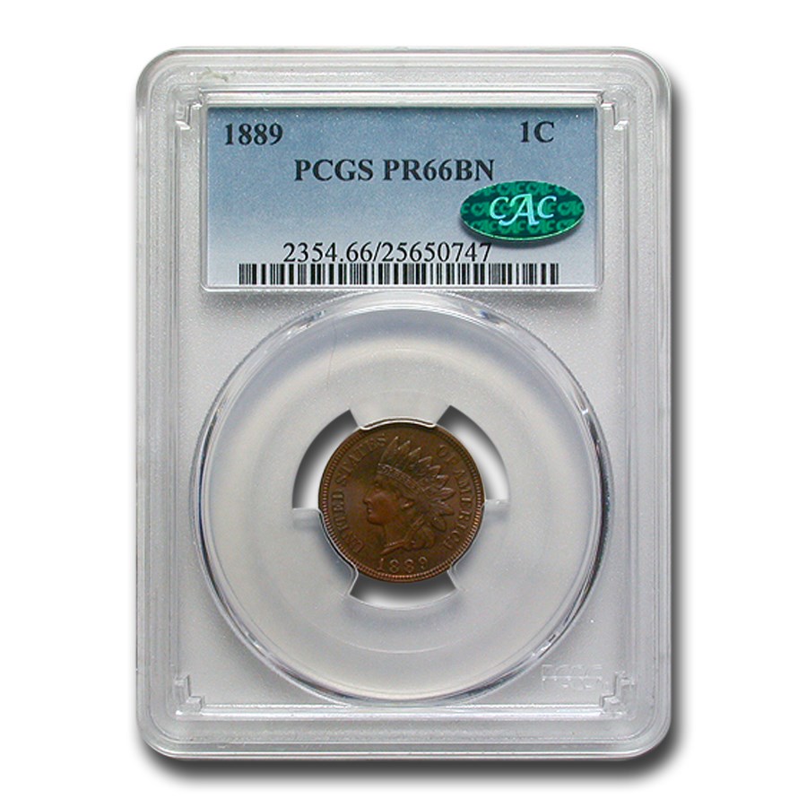 1889 Indian Head Cent PR-66 PCGS CAC (Brown)