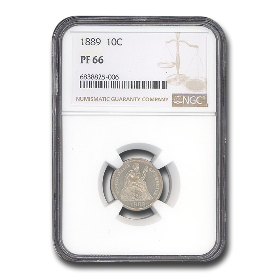 1889 Liberty Seated Dime PF-66 NGC