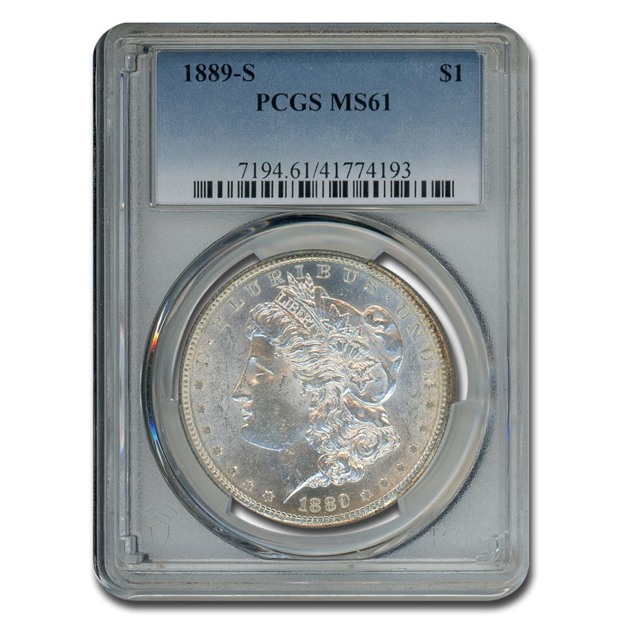 1889-S Morgan Dollar MS-61 PCGS