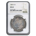 1889-S Morgan Dollar MS-62 NGC