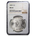 1889-S Morgan Dollar MS-64 NGC