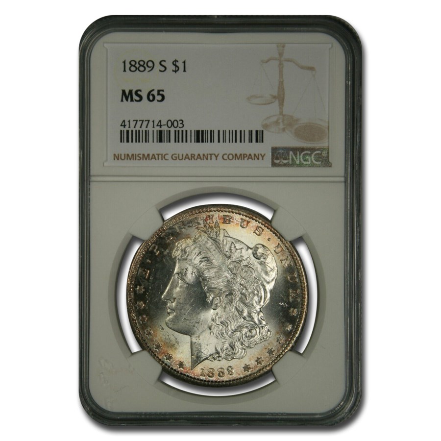 1889-S Morgan Dollar MS-65 NGC