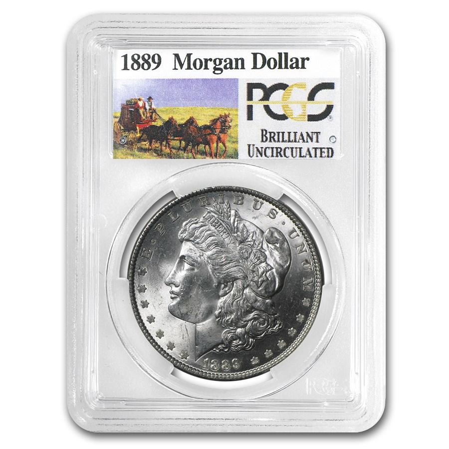 1889 Stage Coach Morgan Dollar BU PCGS