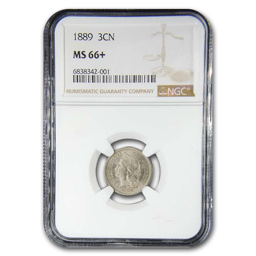 1889 Three Cent Nickel MS-66+ NGC