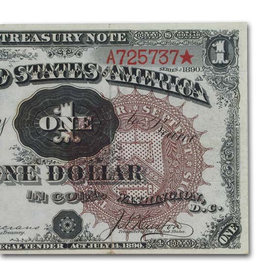 Buy 1890 100 Treasury Note Stanton Vf 35 Pmg Apmex