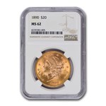 1890 $20 Liberty Gold Double Eagle MS-62 NGC