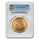 1890 $20 Liberty Gold Double Eagle MS-64 PCGS