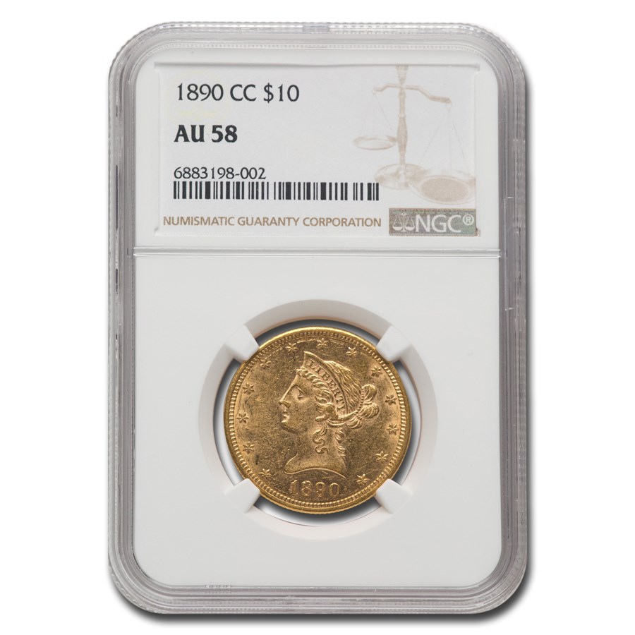 1890-CC $10 Liberty Gold Eagle AU-58 NGC