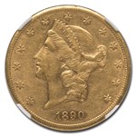 1890-CC $20 Liberty Gold Double Eagle AU-55 NGC