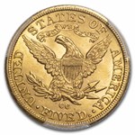 1890-CC $5 Liberty Gold Half Eagle MS-62+ PCGS