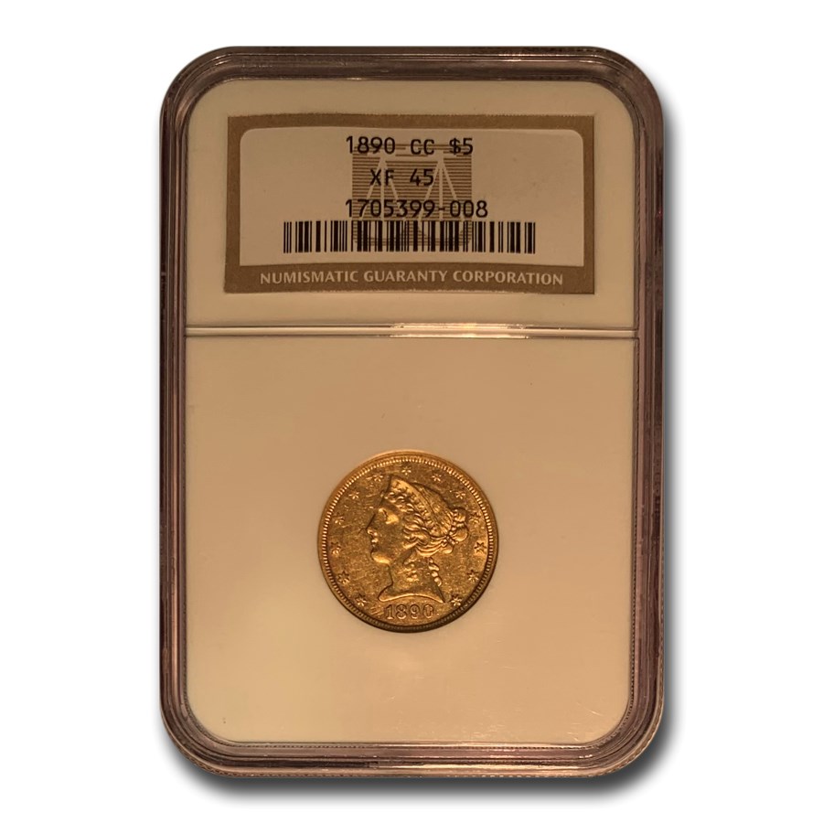 Buy 1890-CC $5 Liberty Gold Half Eagle XF-45 NGC | APMEX