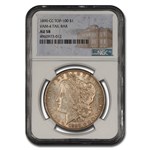 1890-CC Morgan Dollar AU-58 NGC (Top 100, VAM-4, Tail Bar)