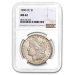 1890-CC Morgan Dollar MS-62 NGC