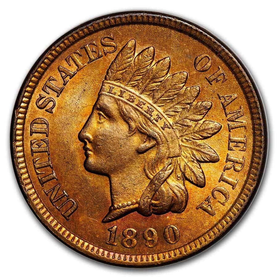 Buy 1890 Indian Head Cent BU (Red) | APMEX