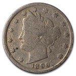 1890 Liberty Head V Nickel VG