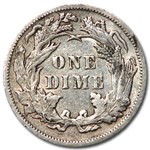 1890 Liberty Seated Dime XF