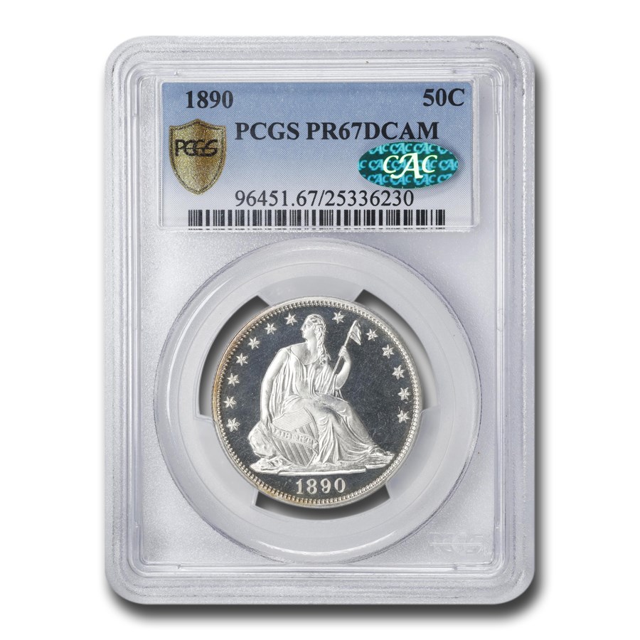 1890 Liberty Seated Half Dollar PR-67 DCAM PCGS CAC