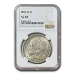 1890-O Morgan Dollar AU-58 NGC