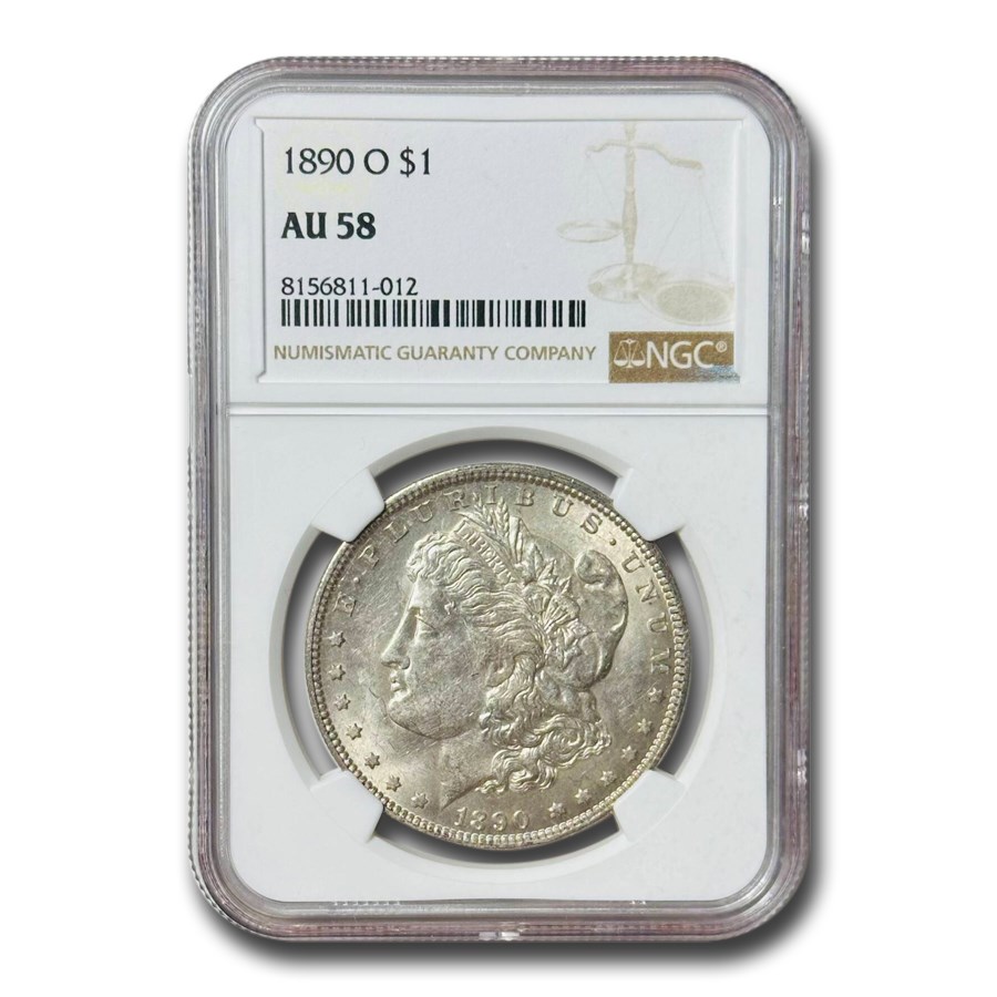 1890-O Morgan Dollar AU-58 NGC