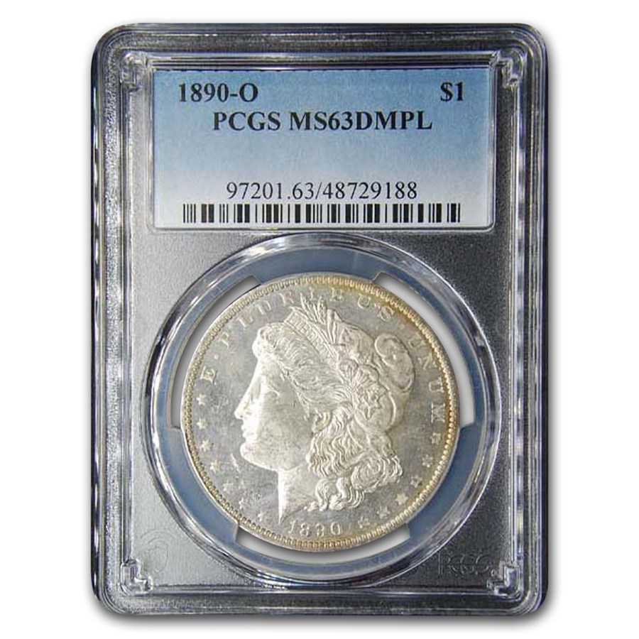 1890-O Morgan Dollar MS-63 DMPL PCGS