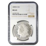 1890-O Morgan Dollar MS-65 NGC