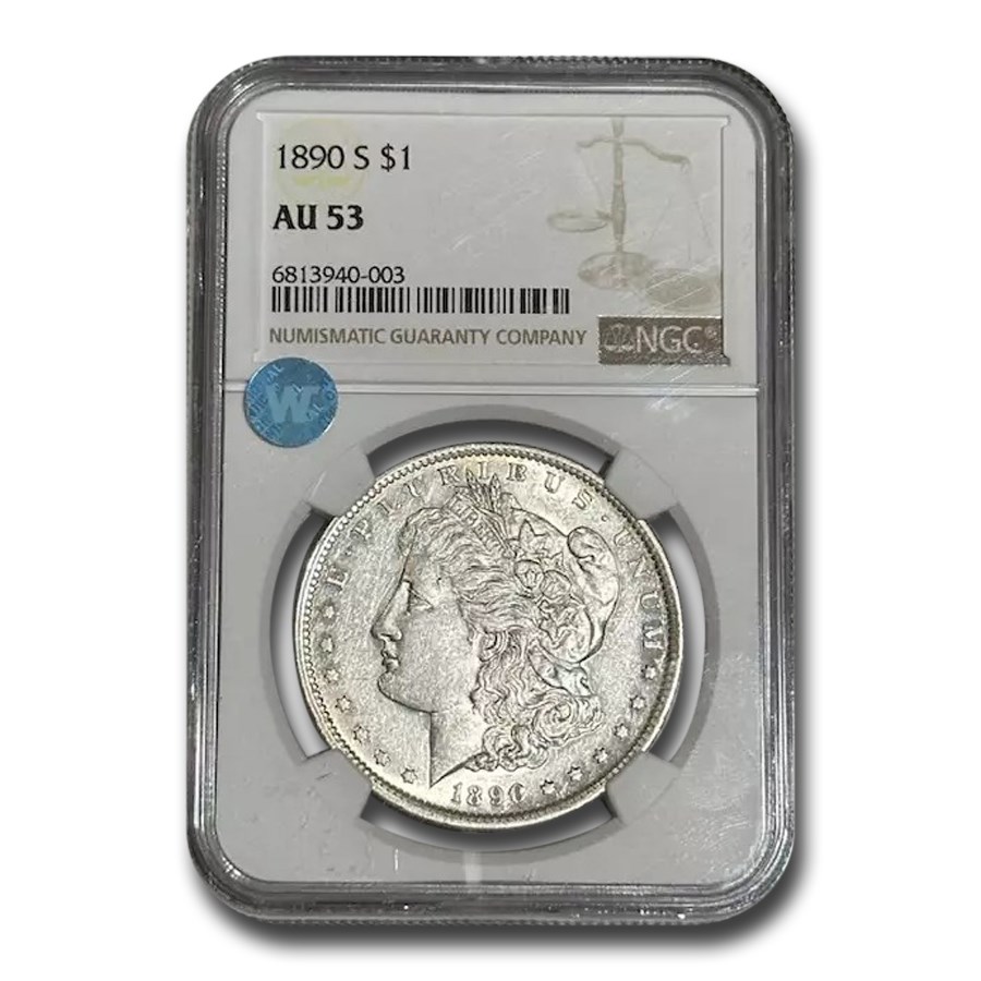 1890-S Morgan Dollar AU-53 NGC