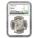 1890-S Morgan Dollar MS-63 NGC (Green Label)