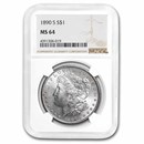 1890-S Morgan Dollar MS-64 NGC