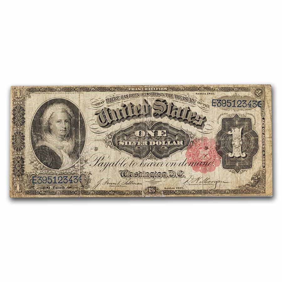 1891 $1.00 Silver Certificate Martha Washington VG (Fr#223)