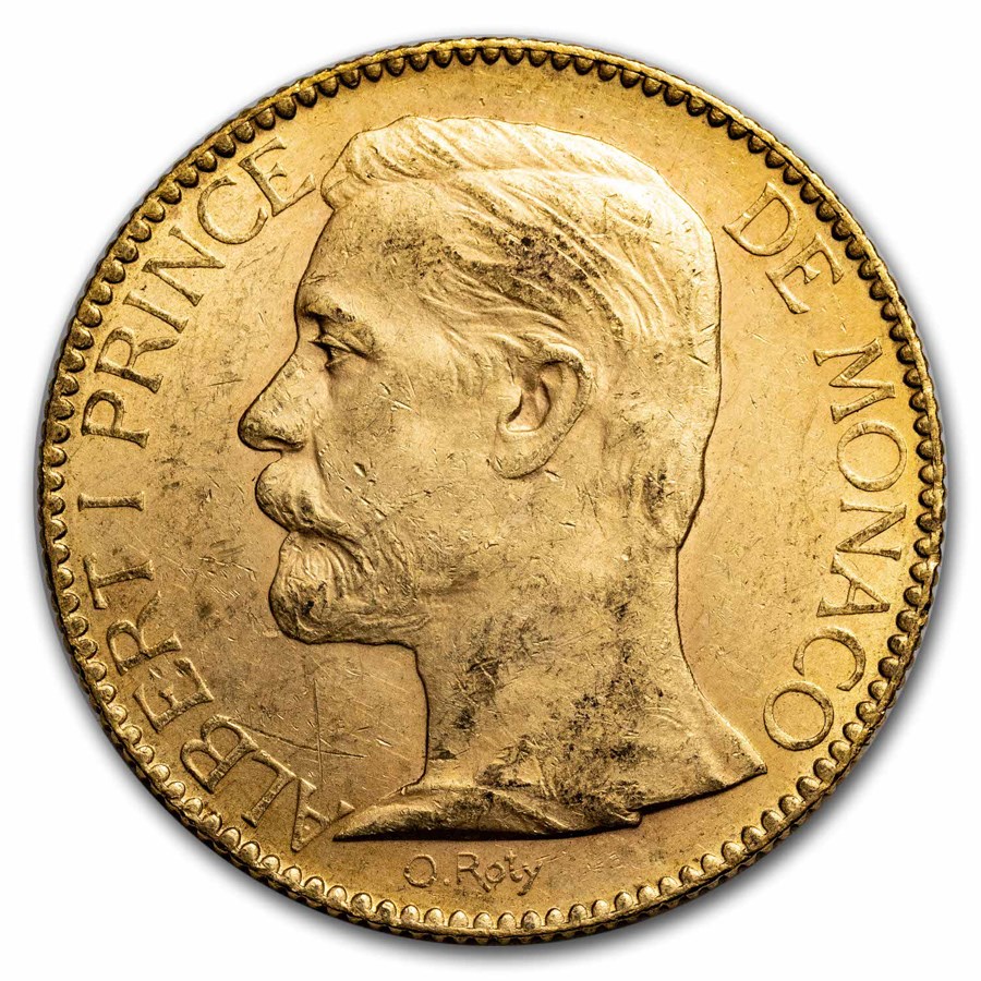 (1891-1904) Monaco Gold 100 Francs Albert I AU