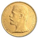 1891-1904 Monaco Gold 100 Francs Albert I BU