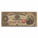 1891 $2 Treasury Note General James McPherson Fine (Fr#357)