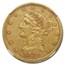 1891-CC $5 Liberty Gold Half Eagle AU-55 NGC