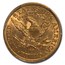 1891-CC $5 Liberty Gold Half Eagle AU-58 PCGS