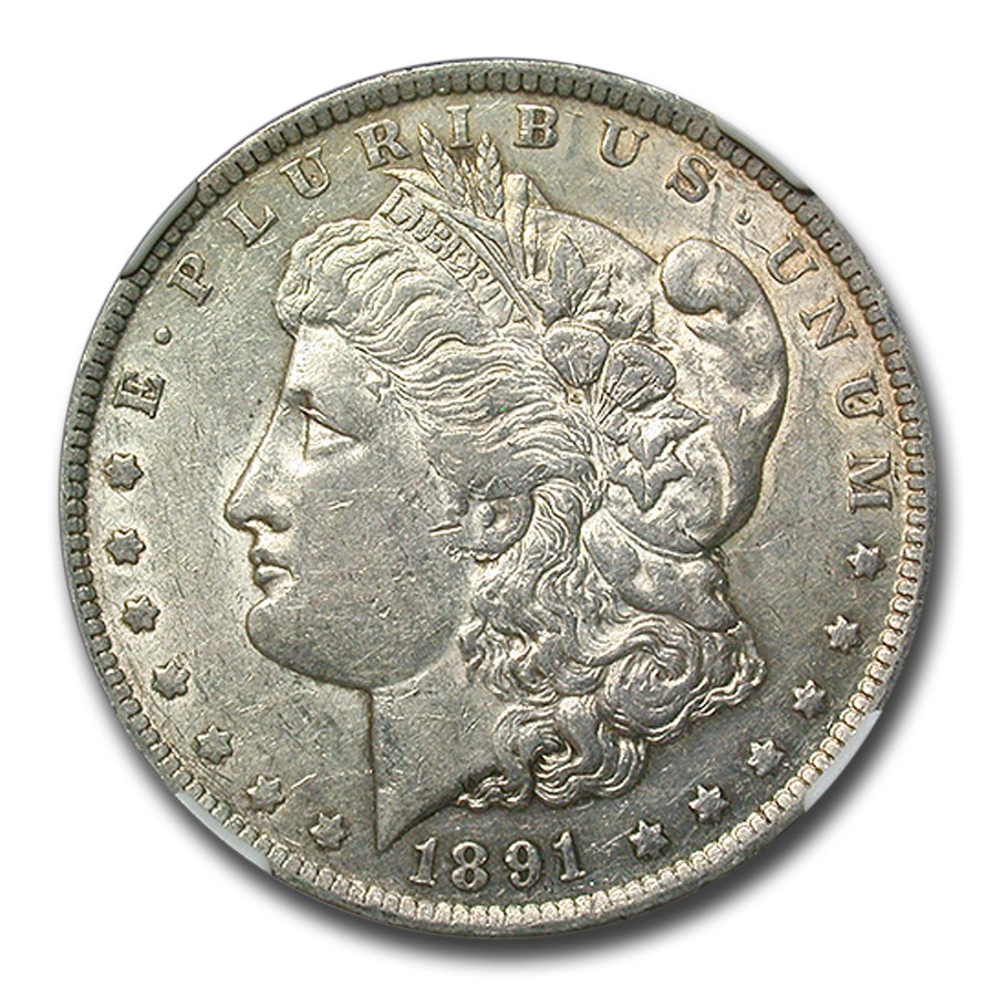 1891-CC Morgan Dollar AU-50 NGC (VAM-3 Spitting Eagle)