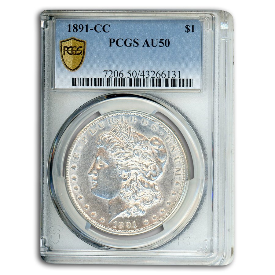 1891-CC Morgan Dollar AU-50 PCGS