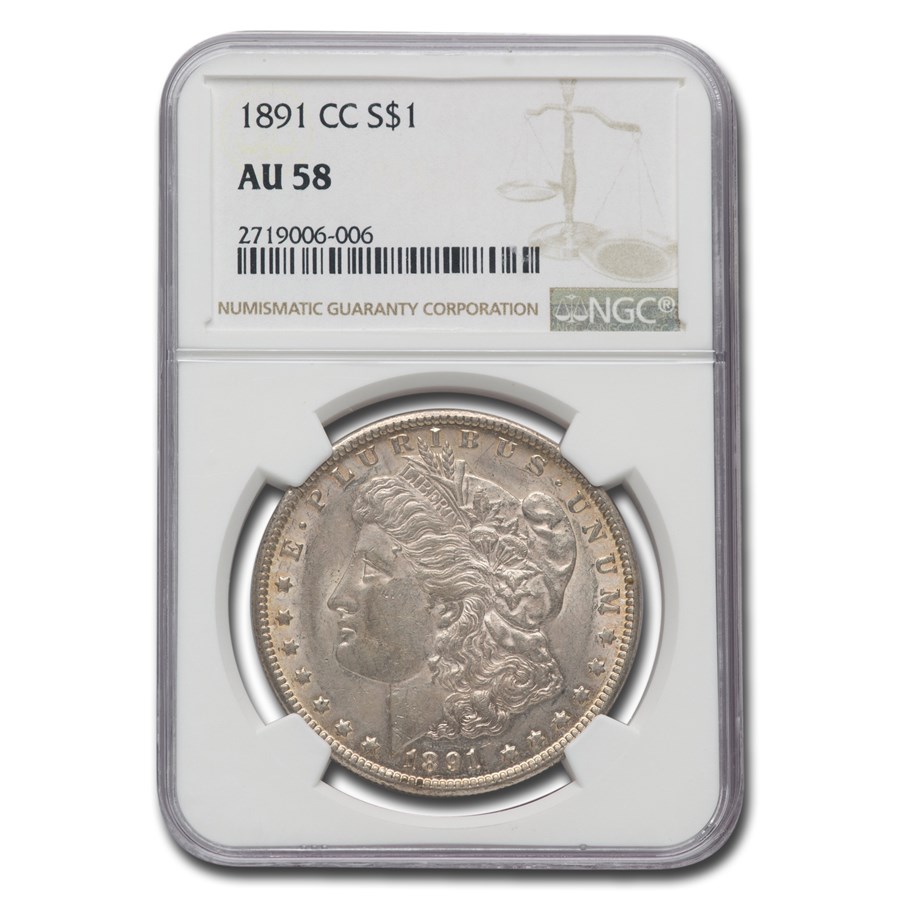 Buy 1891-CC Morgan Dollar AU-58 NGC | APMEX