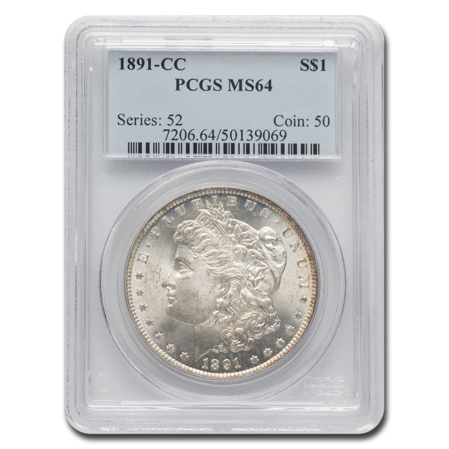 1891-CC Morgan Dollar MS-64 PCGS