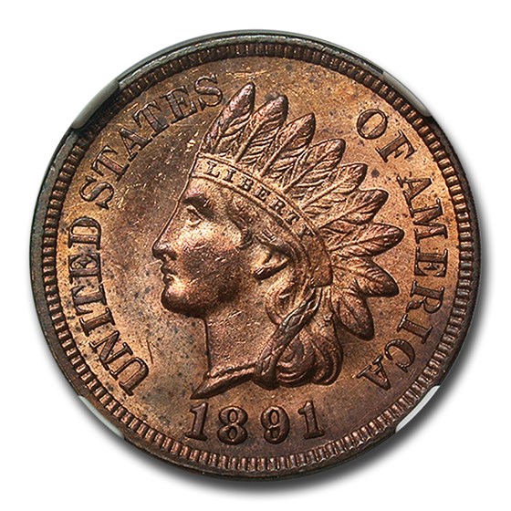 Buy 1891 Indian Head Cent MS-63 NGC (Red/Brown) | APMEX