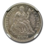 1891 Liberty Seated Dime AU-58 NGC